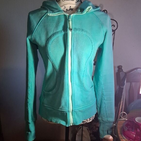 Lululemon Women's Teal Scuba Hoodie Jacket Size 8 - Picture 1 of 12